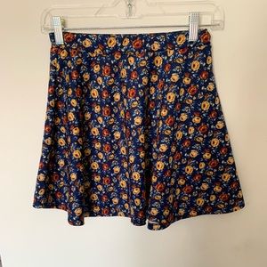 Multi Floral Mini Skirt